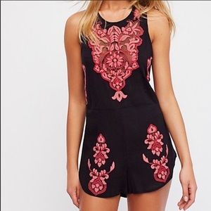 Free People Embroidered Romper